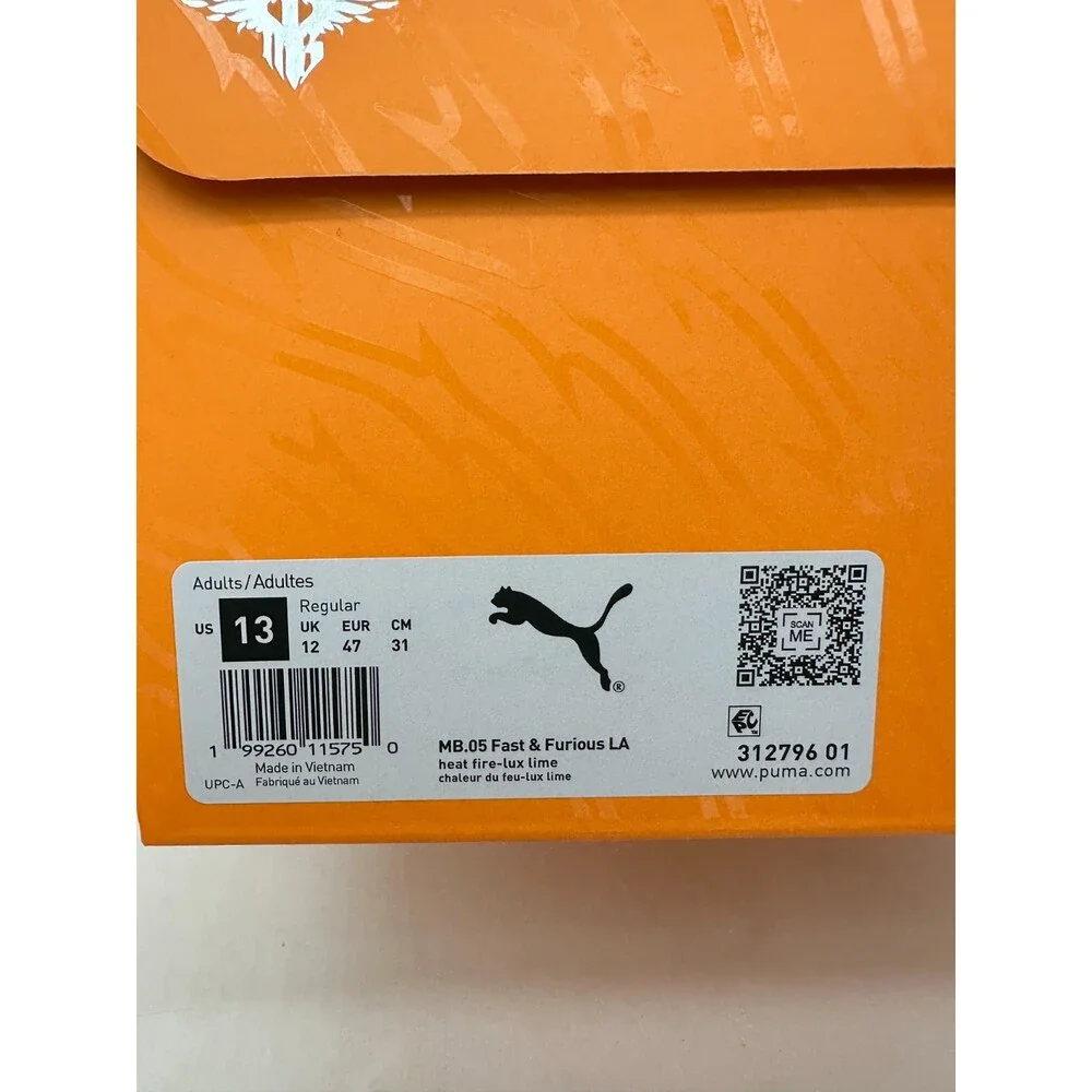 Puma MB.05 X Lamelo Ball Fast & Furious Men's Size 13 Orange Shoes 312796 01
